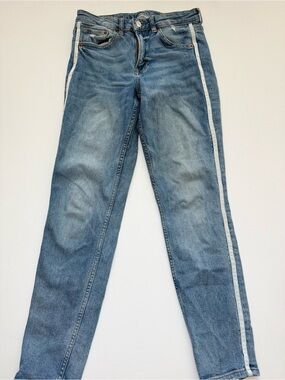 H&M Light Blue Jeans with White Side Stripes